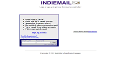 Desktop Screenshot of indiemail.com